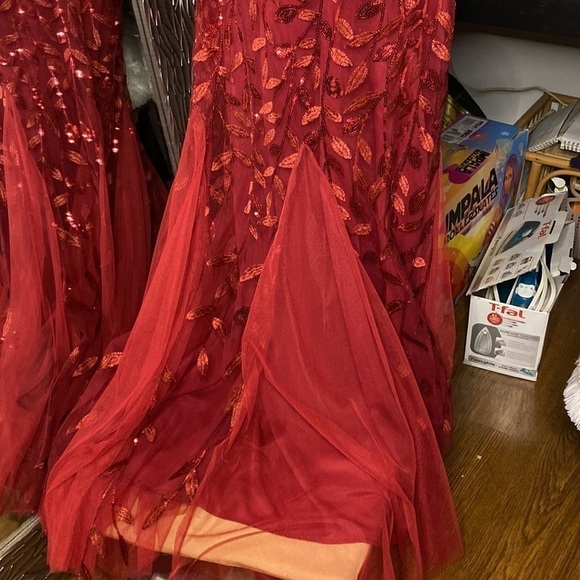 🌷EVER Pretty🌷Sheer Floral Sequin Mermaid Fishtail Style Dress - Picture 11 of 15